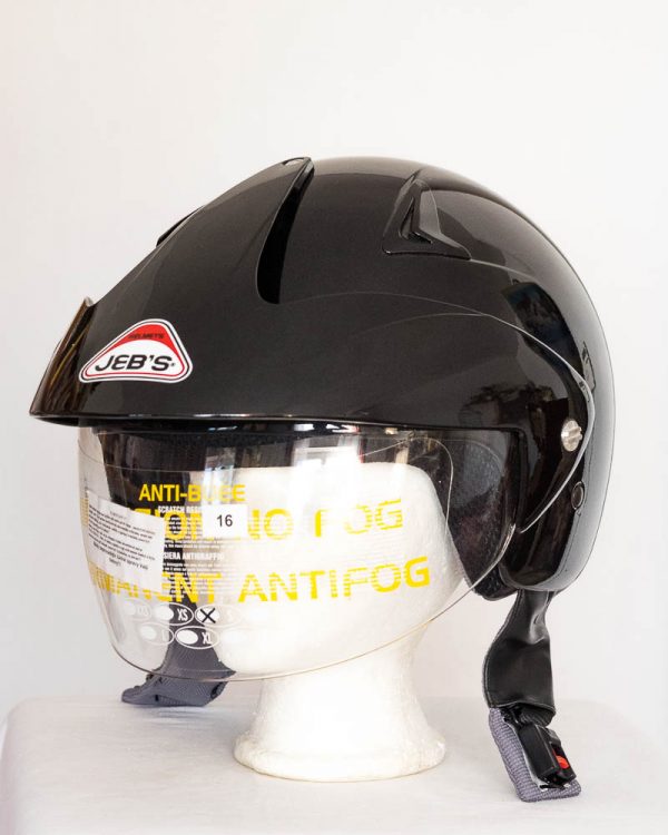 Otevřená helma na skútr - Jeb's černá lesk