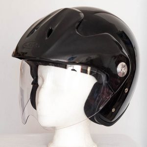 Otevřená helma na skútr - Zeus černá