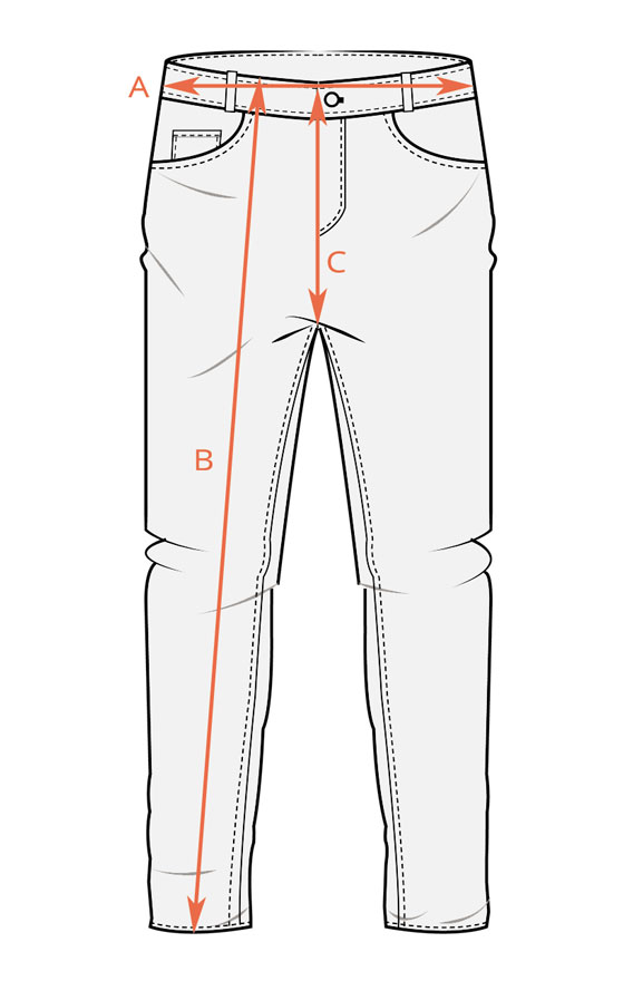 Rozměry kalhot
